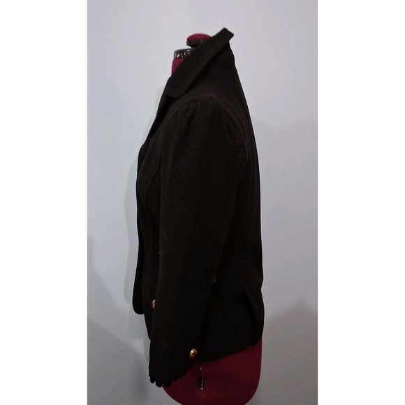 Juicy Couture Wool Blend Single Breast Coat 3/4 Sleeve Y2k Gothic Classic Sz Sm - Picture 6 of 14